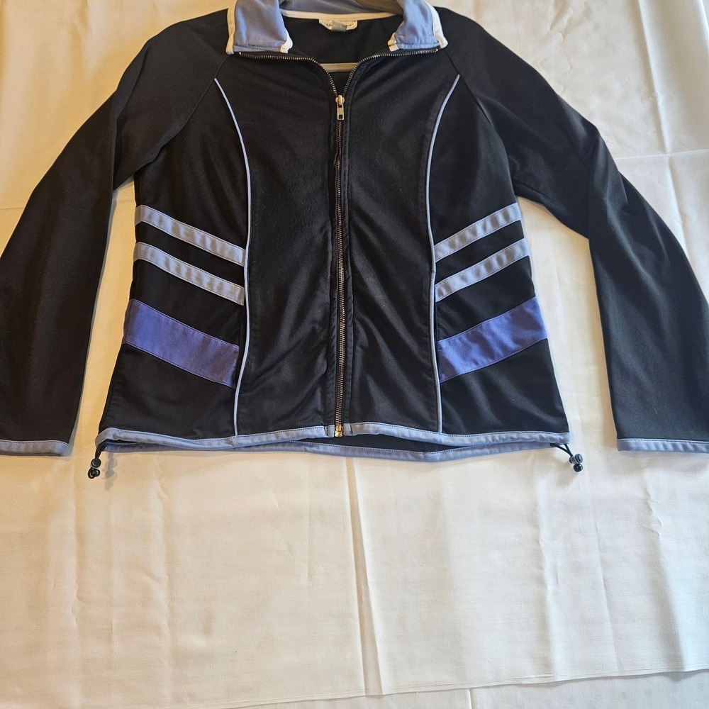 Coldwater Creek Color Block Zip‎ Front Track Warm Up Jacket M